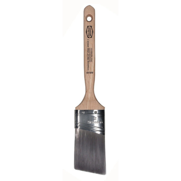 Dunn-Edwards Titanium-Pro Semi-Oval Angular Nylon/Polyester Blend Brush - Image 2
