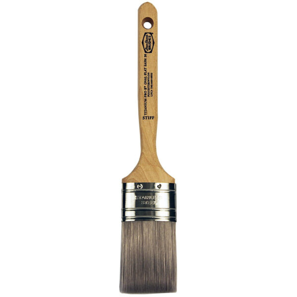 Dunn-Edwards Titanium-Pro Semi-Oval Flat Sash Nylon/Polyester Blend Brush